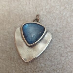 Elegant Silver and Blue Pendant